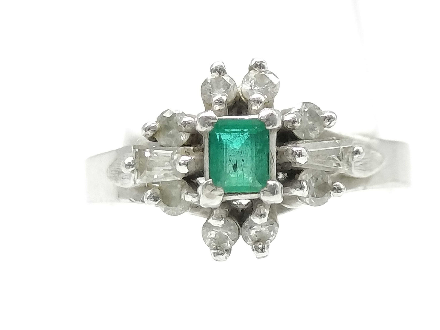 E0.17ct D0.32ct Pt900 4.6g Ring