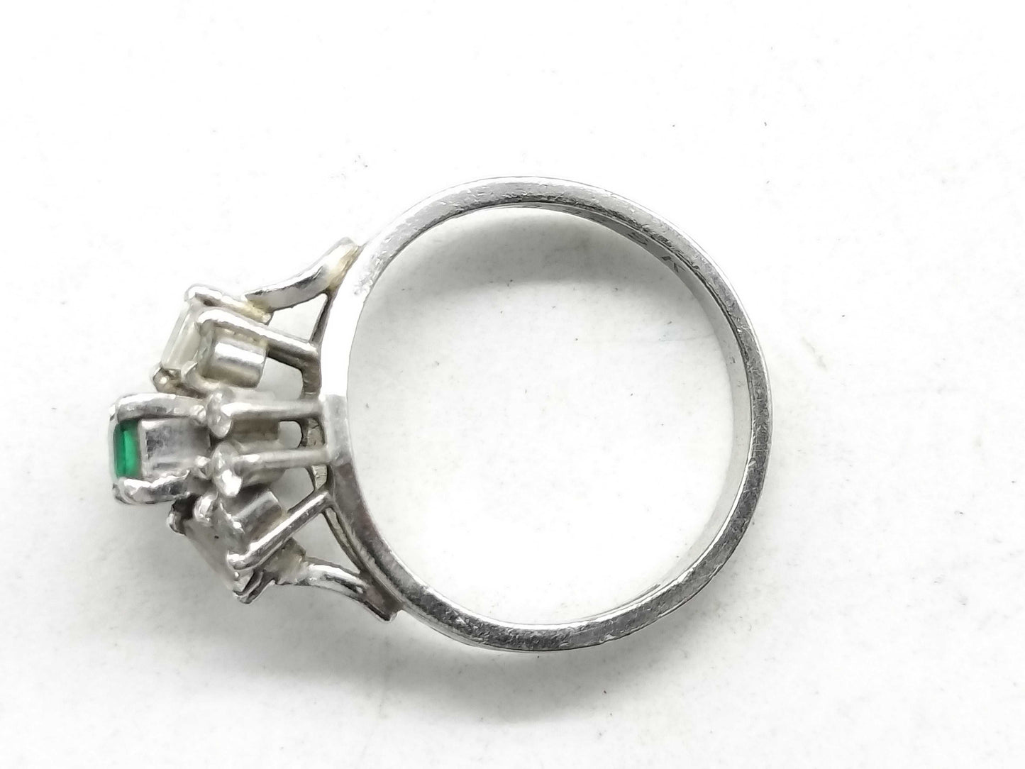 E0.17ct D0.32ct Pt900 4.6g Ring