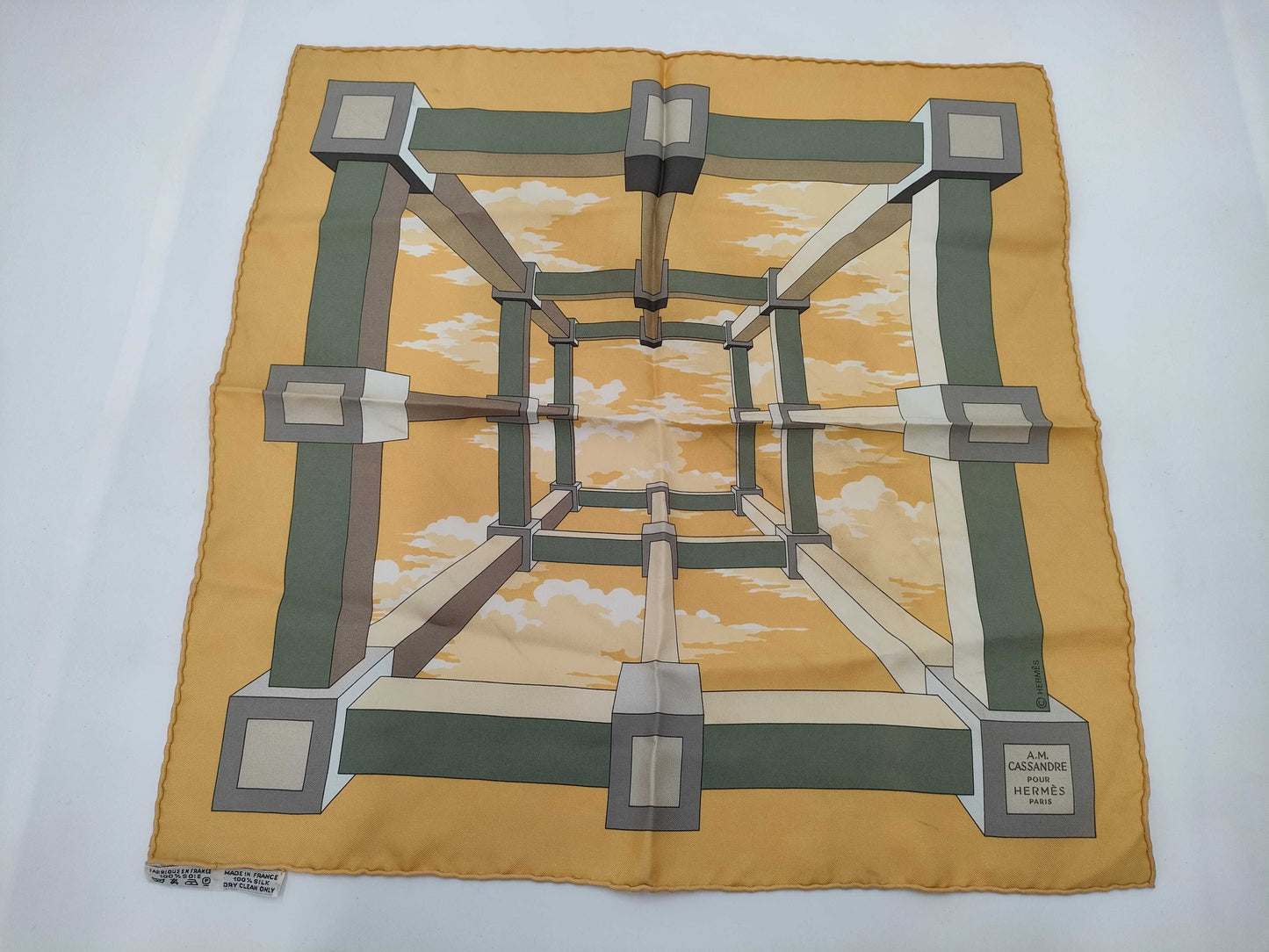 HERMES Carré 45 A.M.CASSANDRE Scarf
