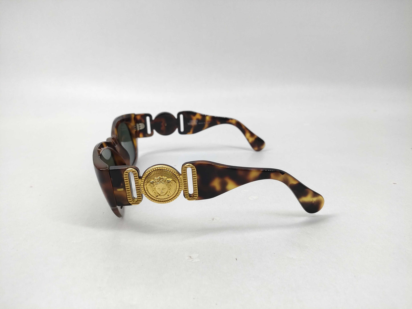 VERSACE Tortoiseshell Medusa Sunglasses with Gold Hardware and Case