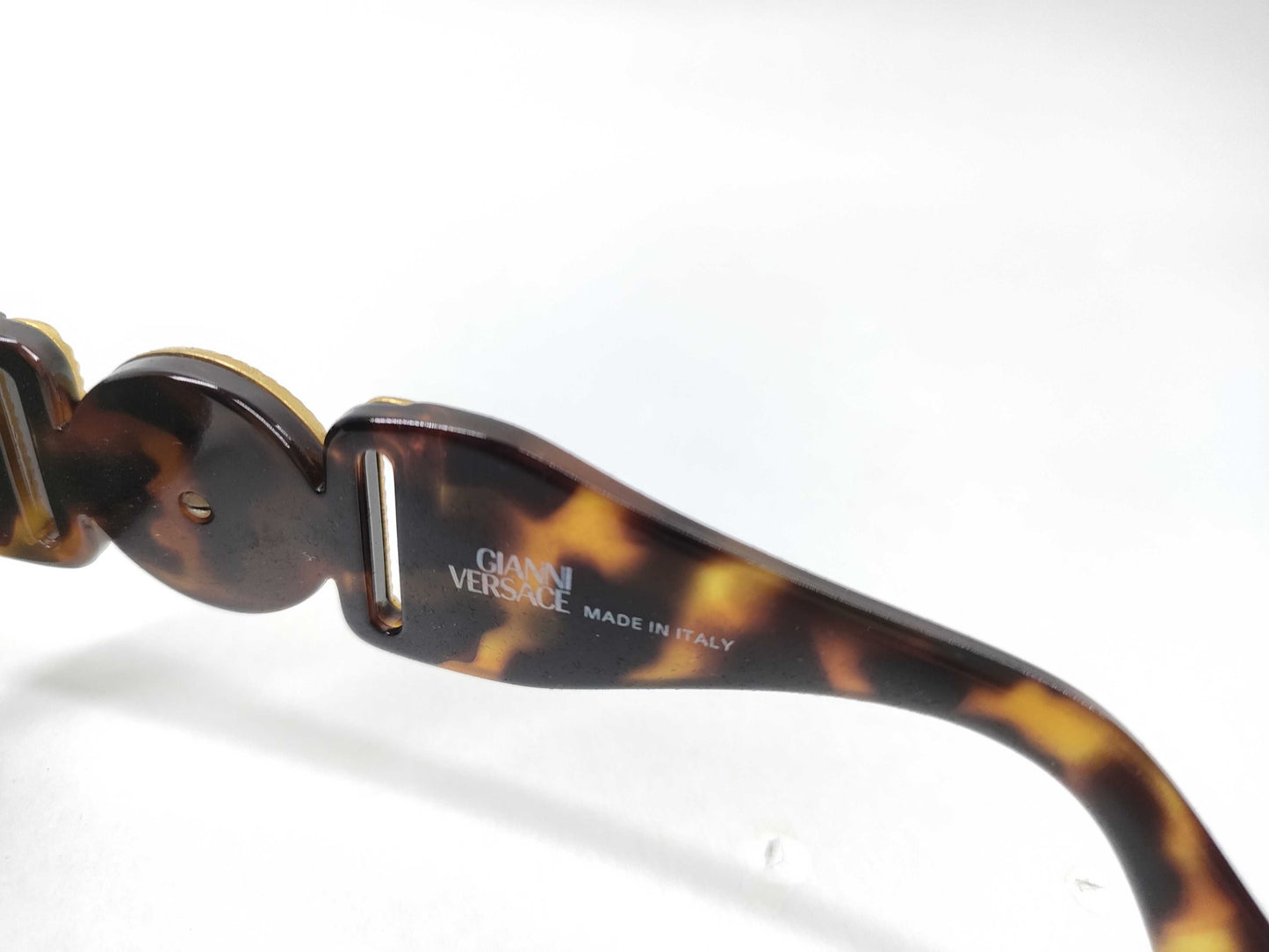 VERSACE Tortoiseshell Medusa Sunglasses with Gold Hardware and Case