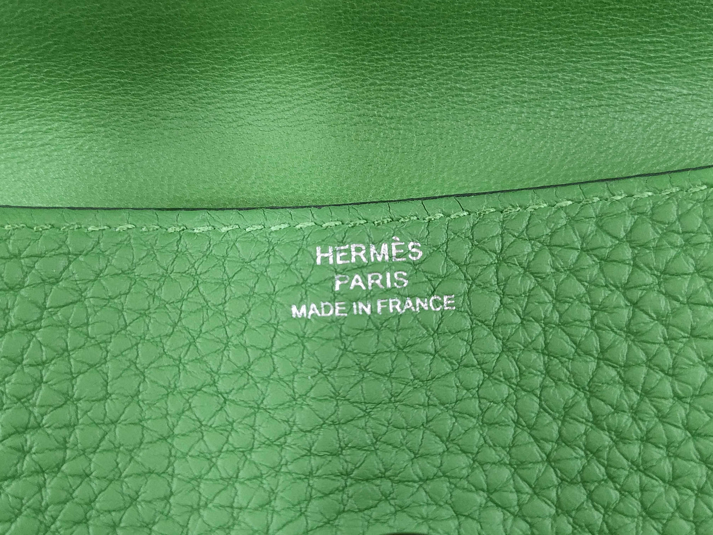 HERMES Dogon Card Case, B Stamp, Green, Card Case, Pass Case, Business Card Case