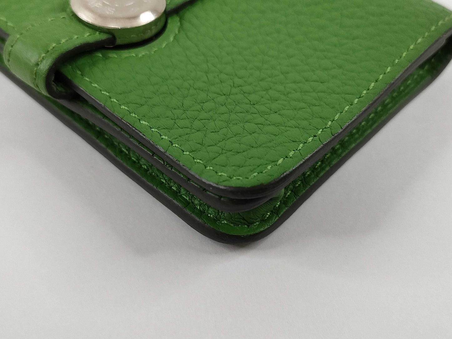 HERMES Dogon Card Case, B Stamp, Green, Card Case, Pass Case, Business Card Case