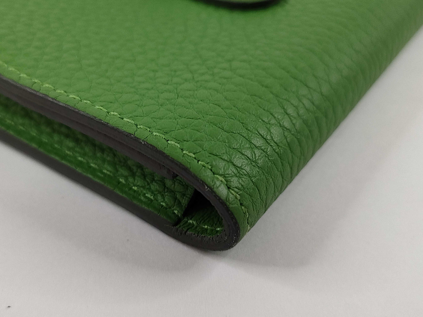 HERMES Dogon Card Case, B Stamp, Green, Card Case, Pass Case, Business Card Case