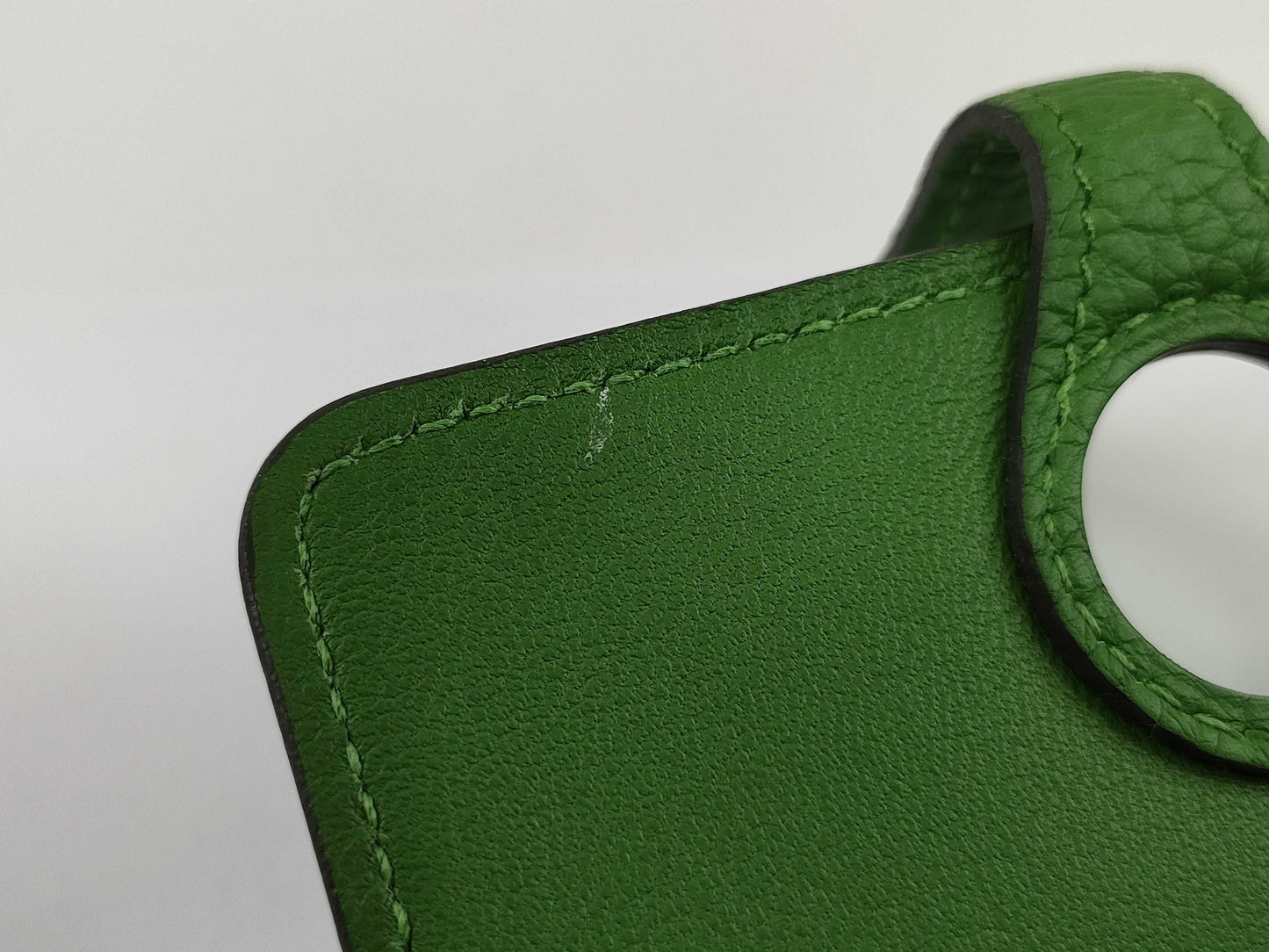 HERMES Dogon Card Case, B Stamp, Green, Card Case, Pass Case, Business Card Case