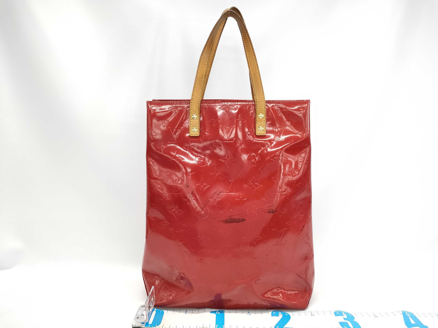 LOUIS VUITTON Vernis M91086 Reed MM Tote Bag