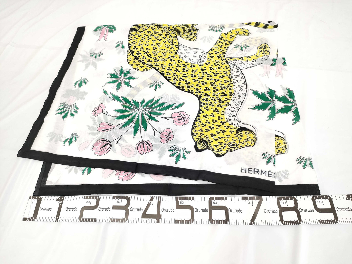 HERMES Carre Leopard Large Scarf Cotton Scarf