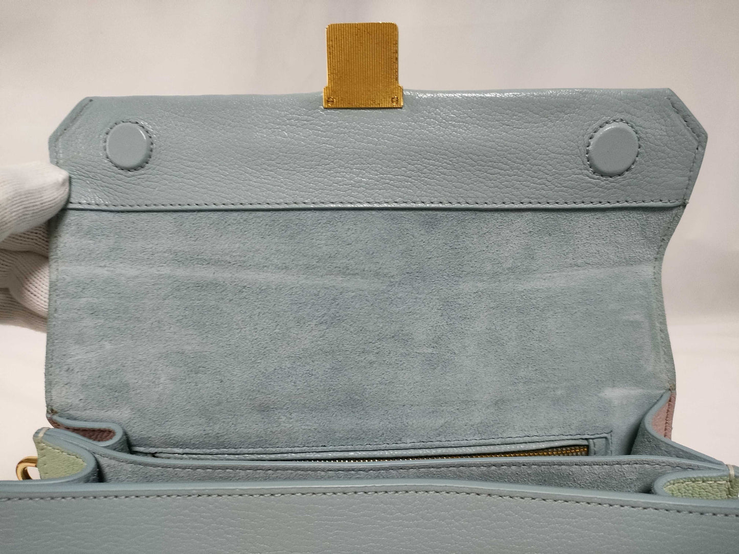 Miu Miu Madras/Light Blue, Pink, Light Green/Strap Included Handbag