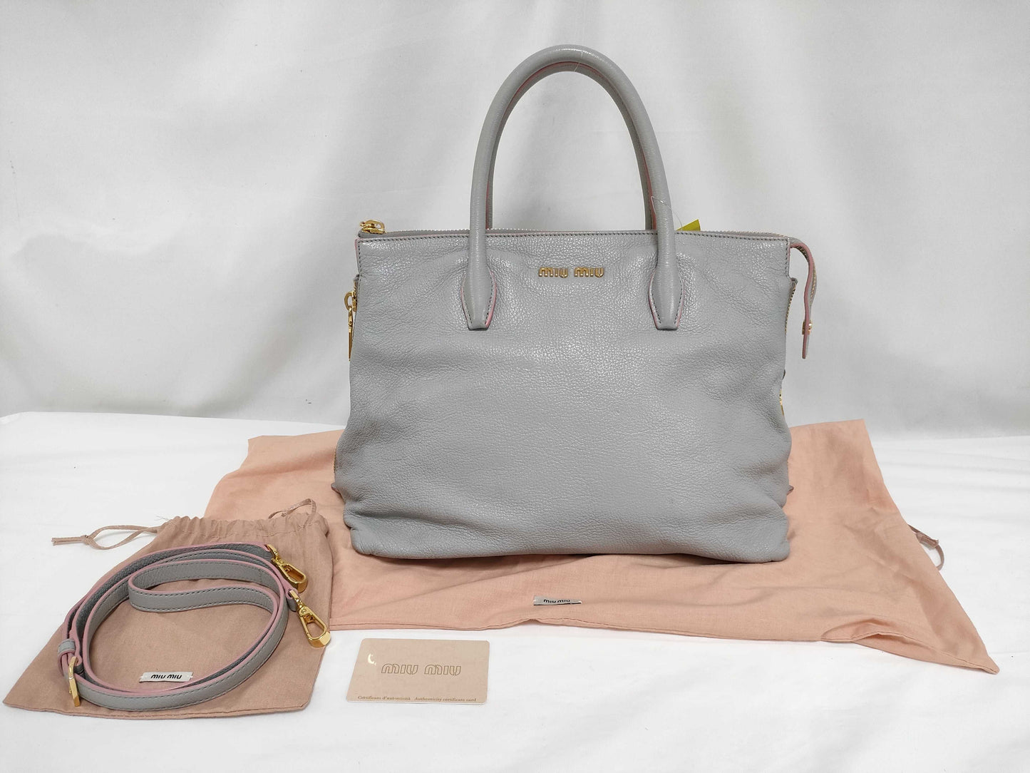 Miu Miu Madras/Light Blue/Strap Handbag