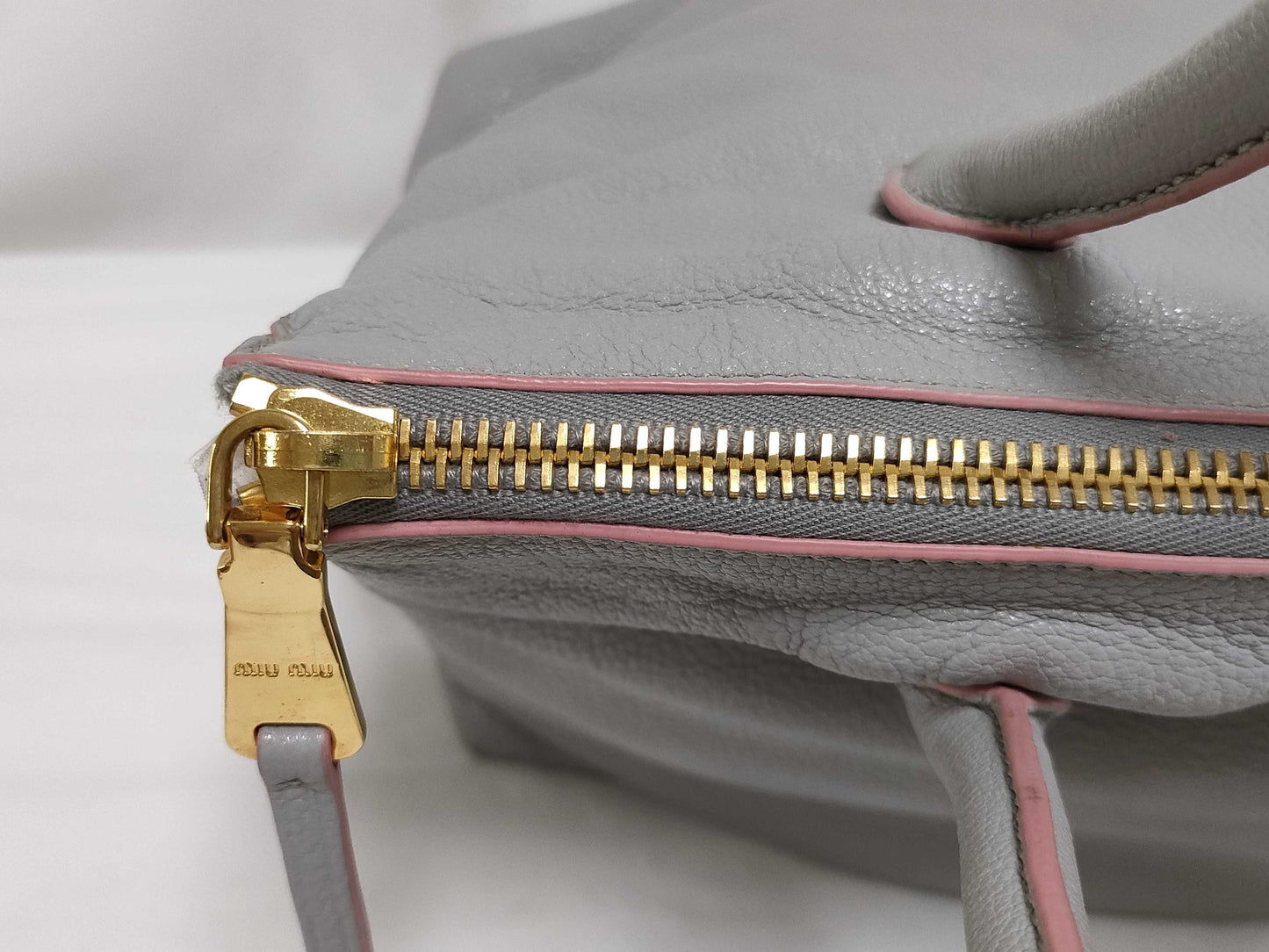 Miu Miu Madras/Light Blue/Strap Handbag