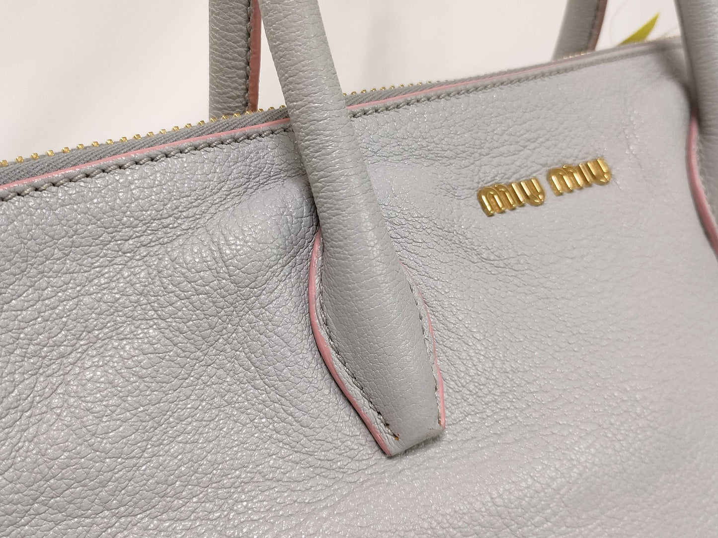 Miu Miu Madras/Light Blue/Strap Handbag