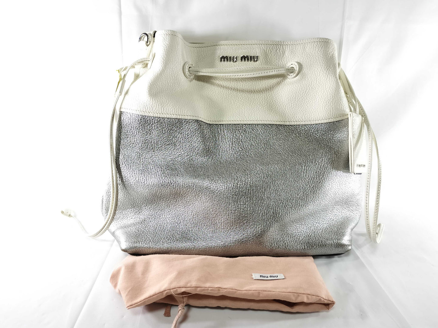 Miu Miu Madras/Silver & White/Strap Included Shoulder Bag