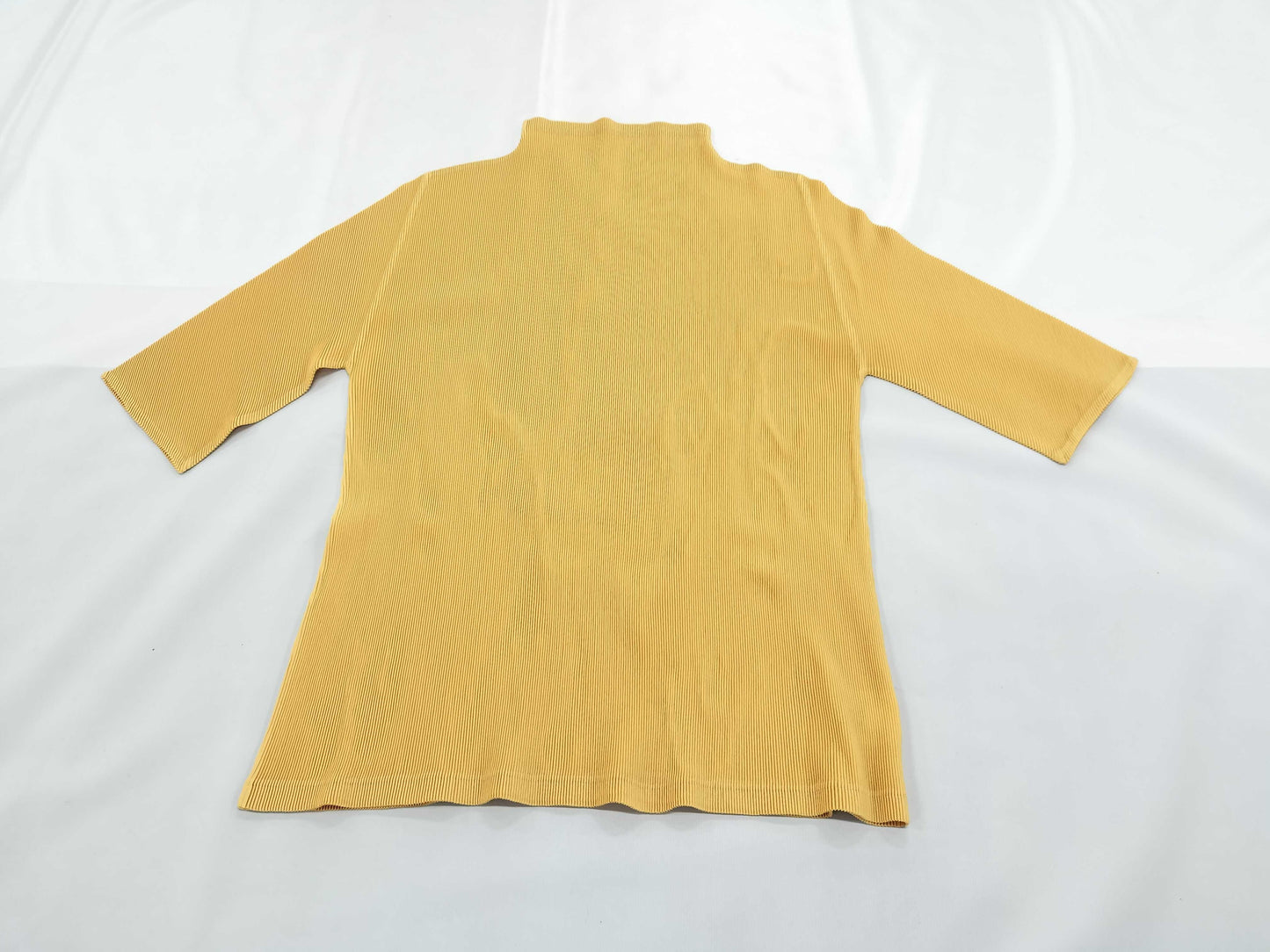 ISSEY MIYAKE Pleats Please Short Sleeve Top Orange