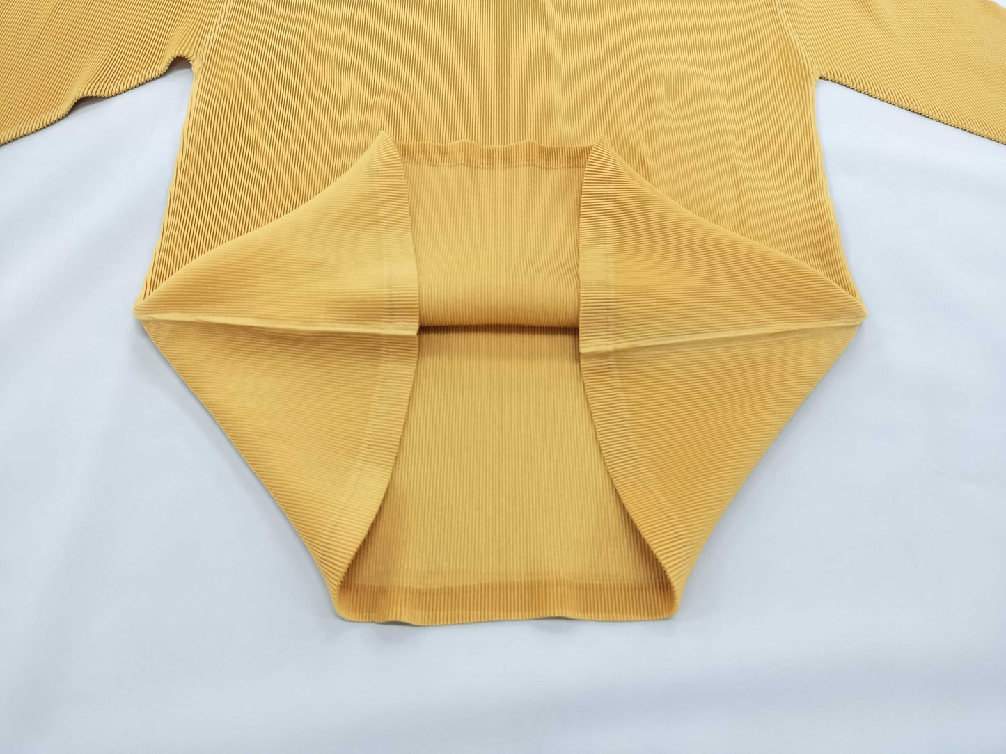 ISSEY MIYAKE Pleats Please Short Sleeve Top Orange