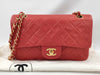 CHANEL 5242324 Lambskin Matelasse 23 Red GD Hardware Double Flap Shoulder Bag
