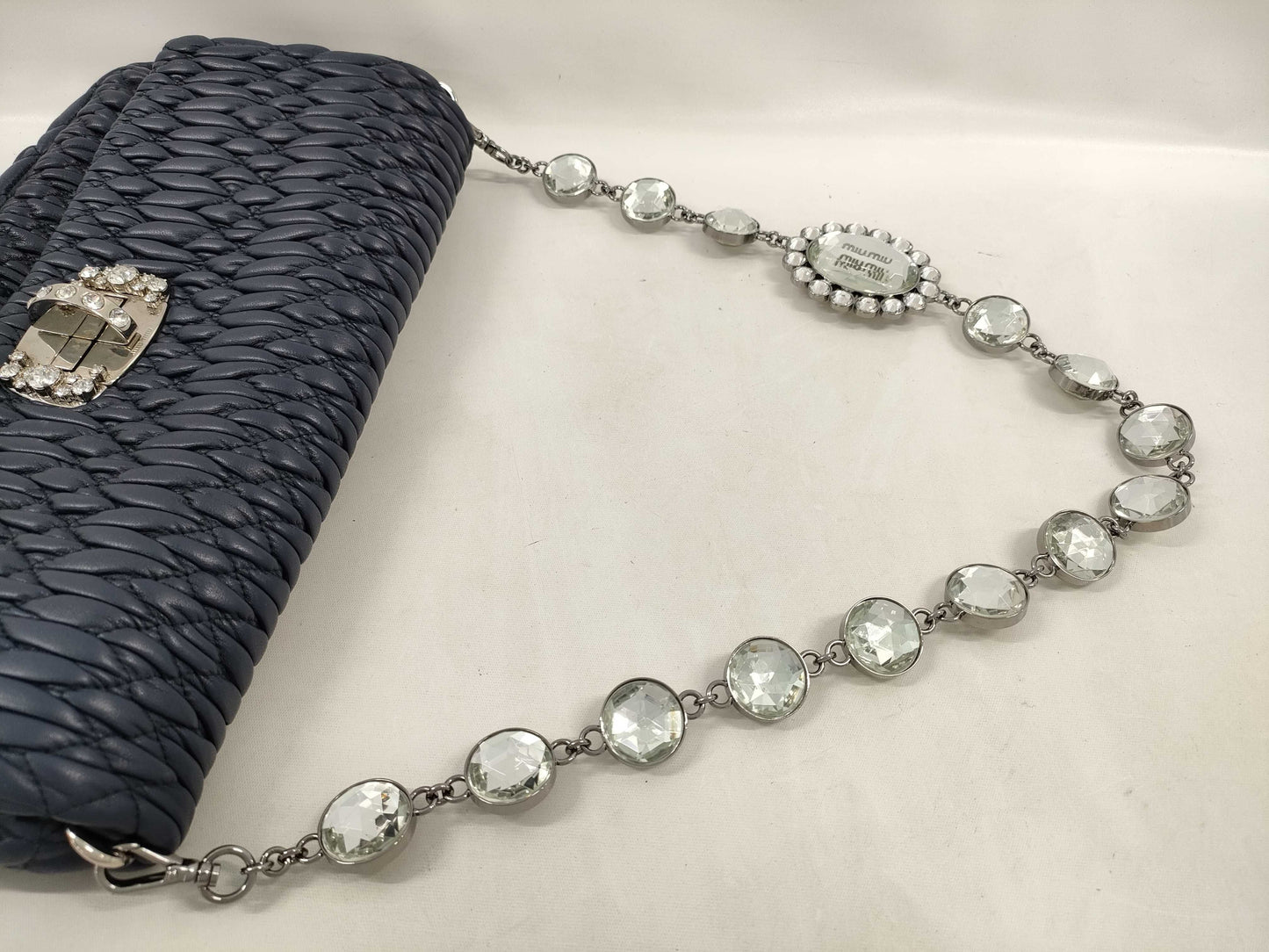 Miu Miu Nappa Crystal Handbag