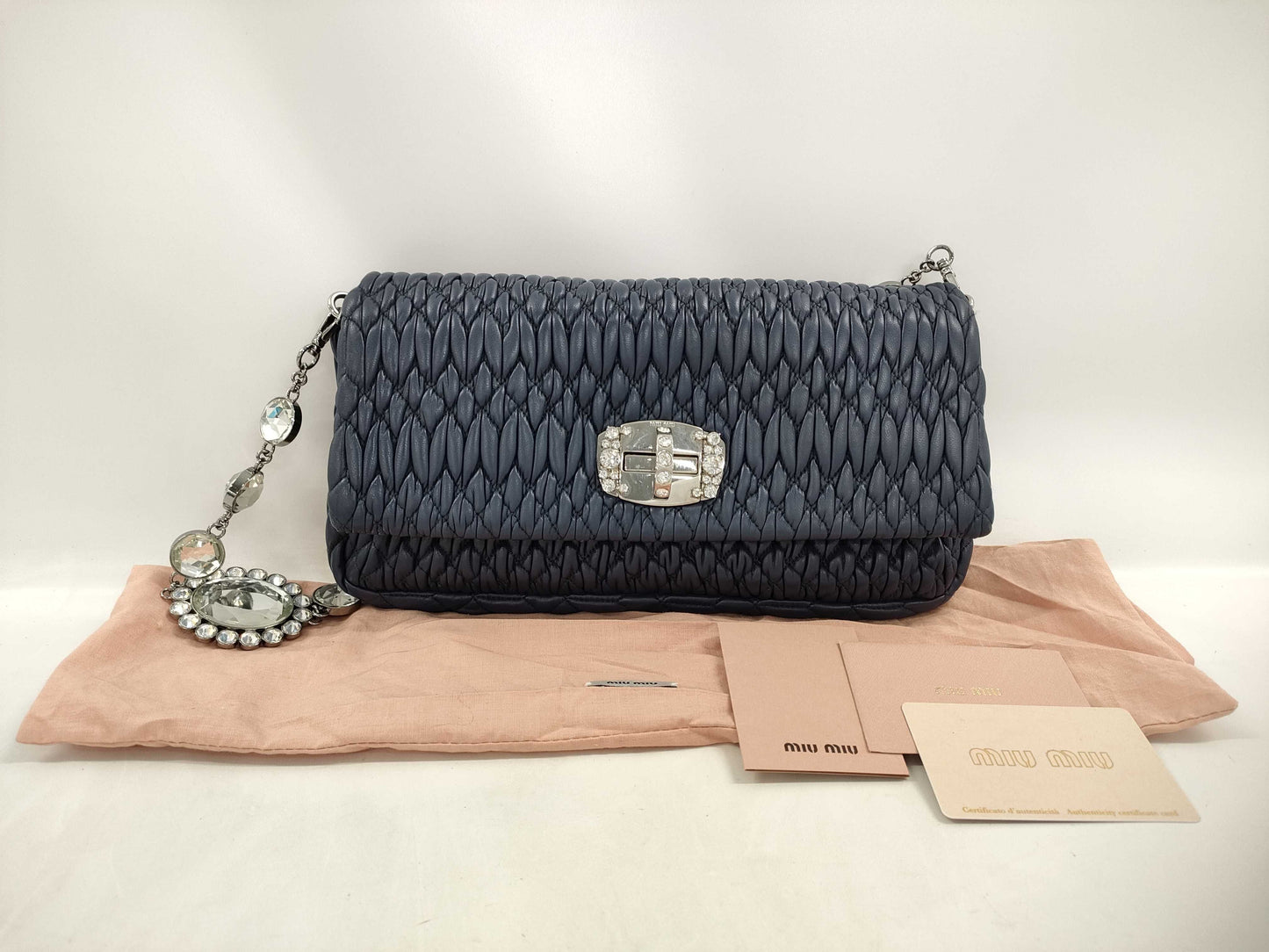 Miu Miu Nappa Crystal Handbag