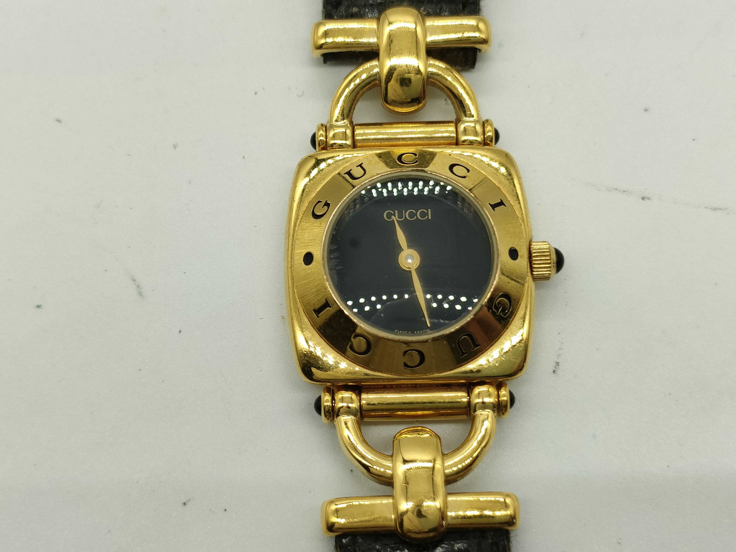 GUCCI 6300L Women's Watch, Black Dial