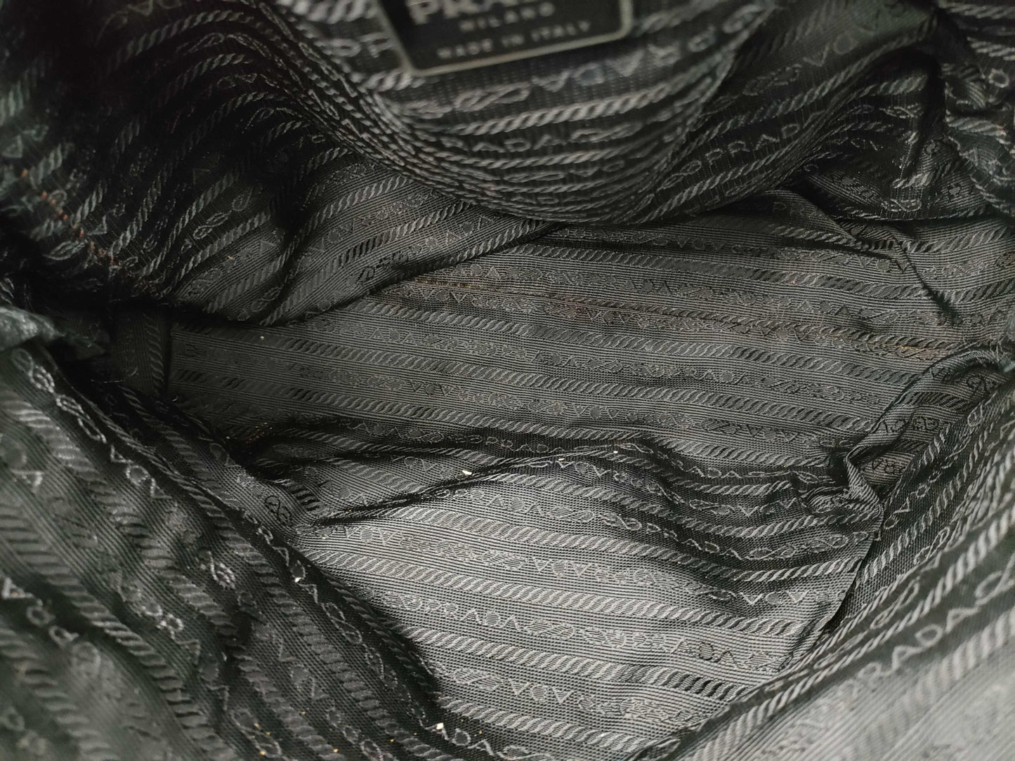 PRADA nylon tote bag with repair marks