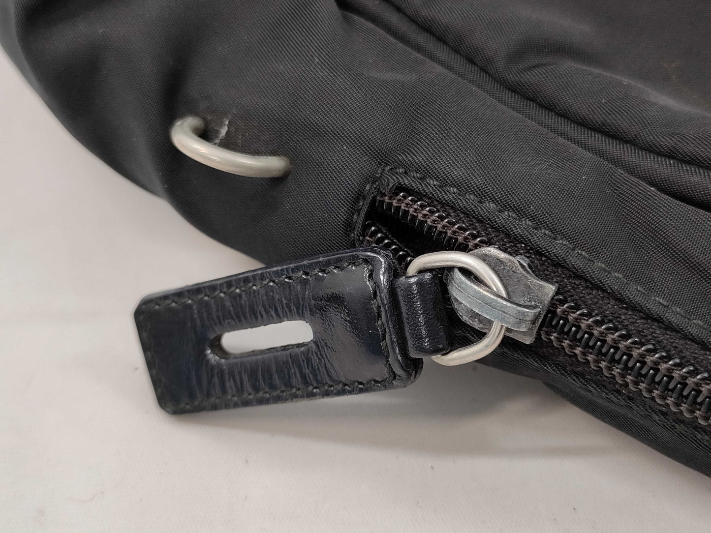 PRADA nylon tote bag with repair marks