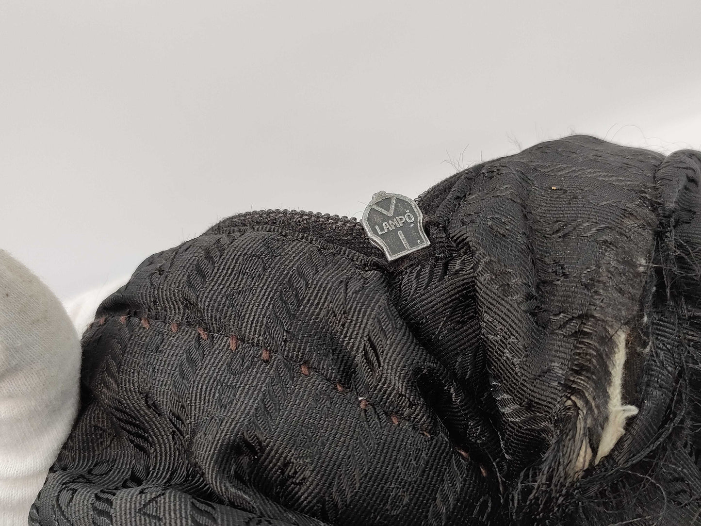 PRADA nylon tote bag with repair marks