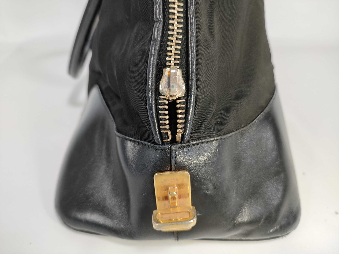 PRADA Nylon Triangle Logo Handbag