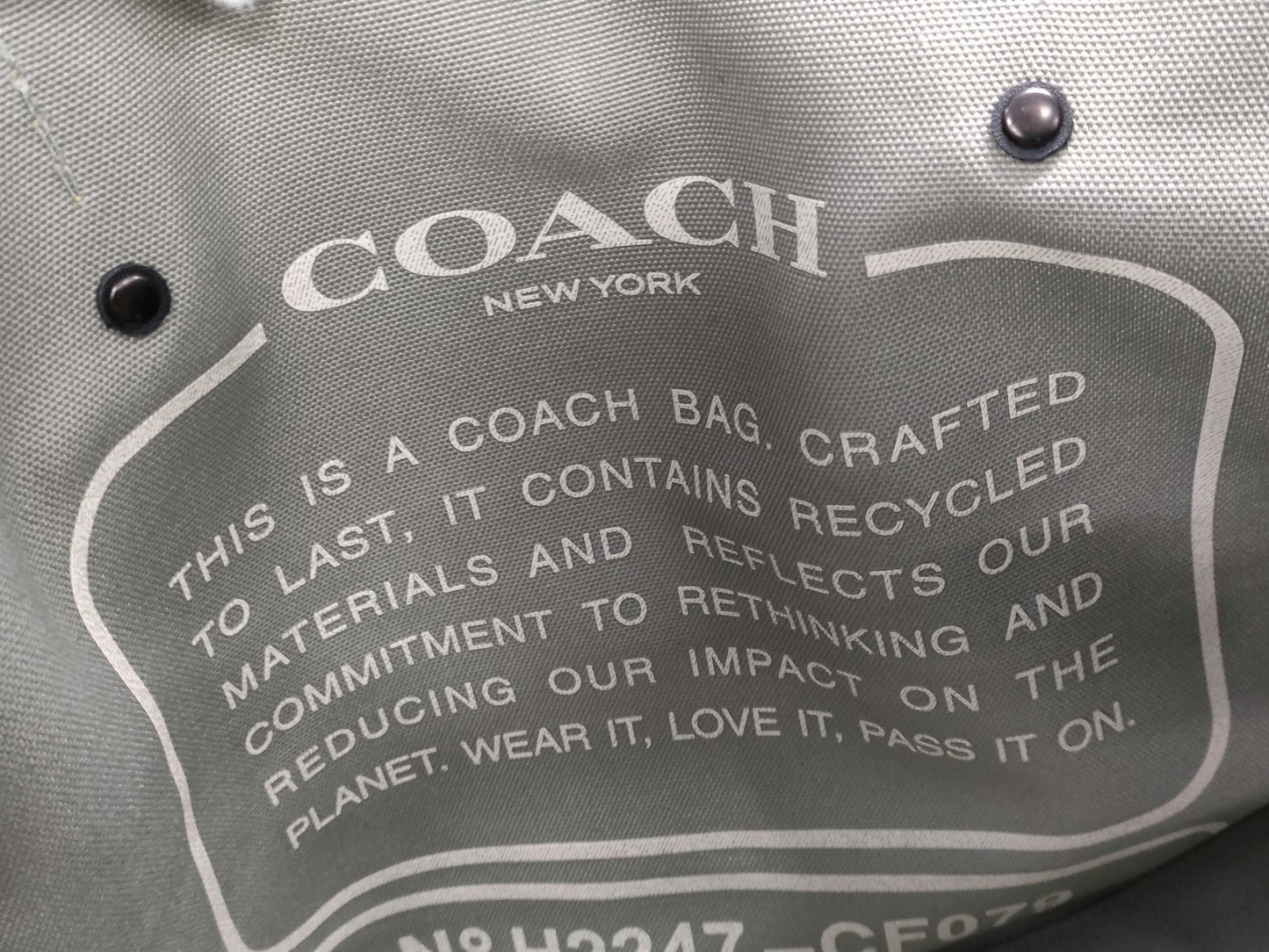 COACH CF079 Canvas Tote Bag