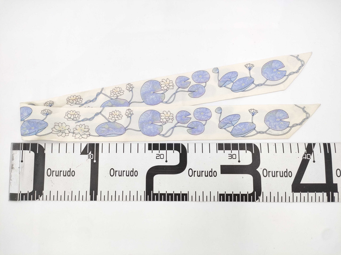 HERMES Twilly Lotus Flower Scarf