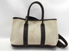 HERMES □I engraved Garden Party TPM Toile H handbag with shoulder strap