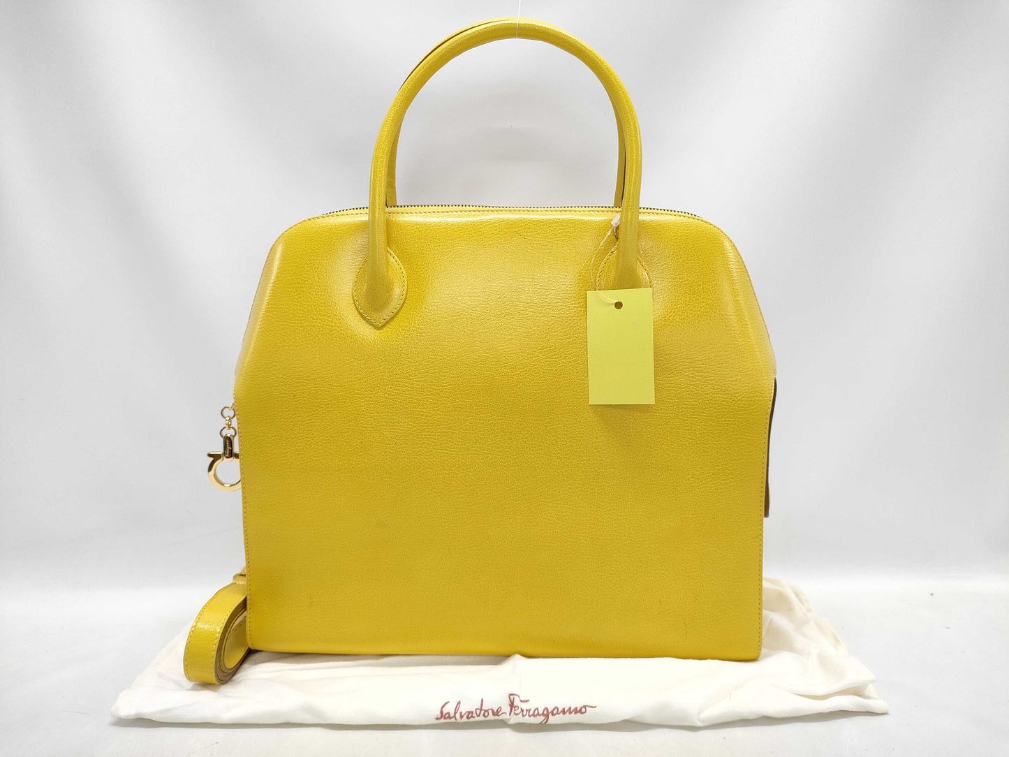 Salvatore Ferragamo Gancini Yellow Handbag