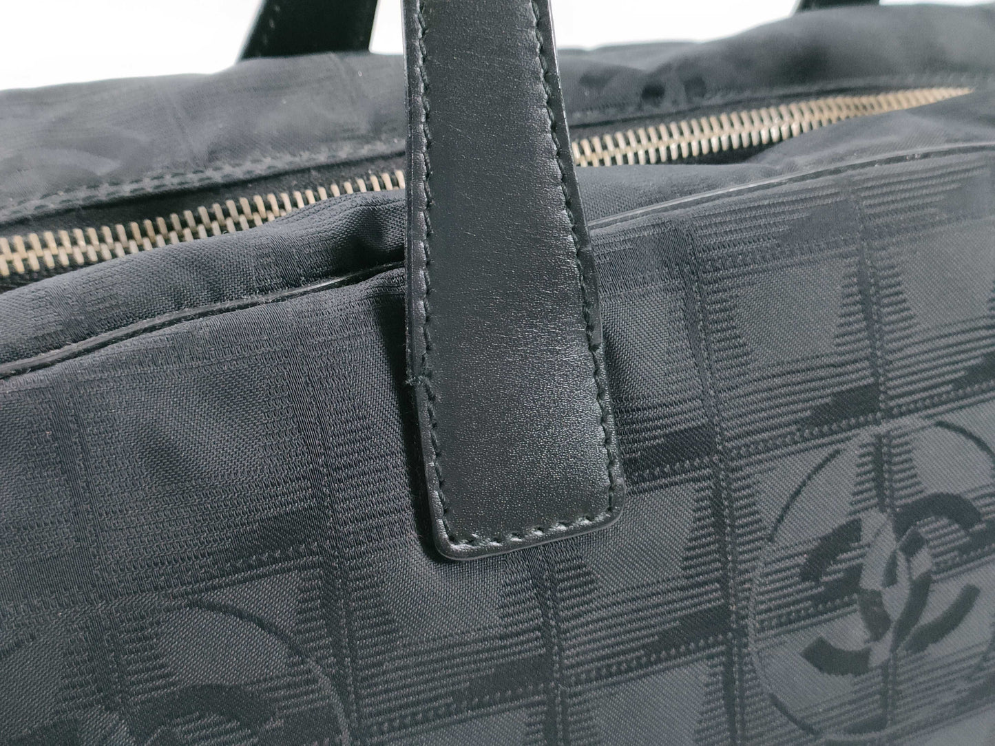 CHANEL New Travel Line Handbag Nylon and Leather