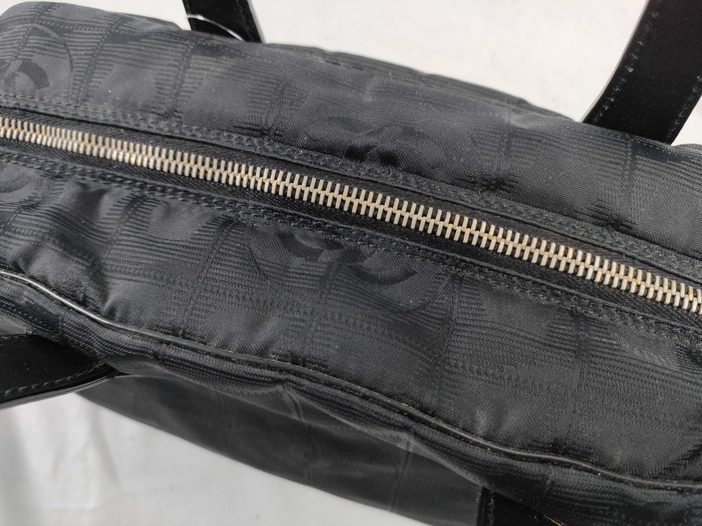 CHANEL New Travel Line Handbag Nylon and Leather