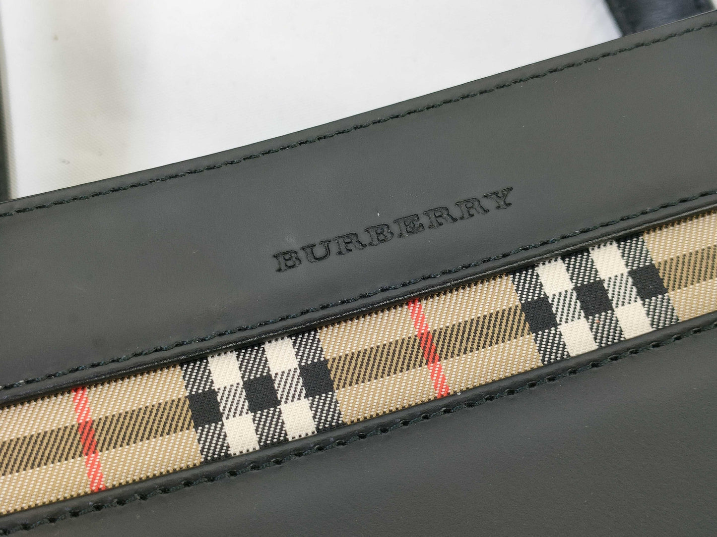BURBERRY Calf Leather Nova Check Handbag