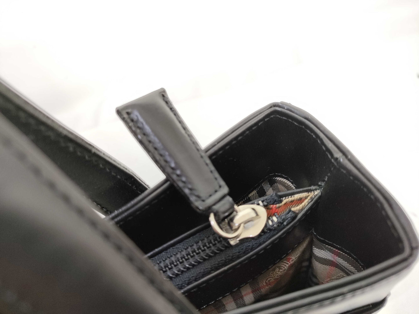 BURBERRY Calf Leather Nova Check Handbag