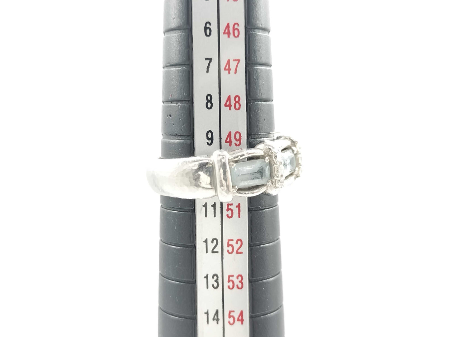 AQ 0.77ct D 0.10ct Pt900 8.5g Ring