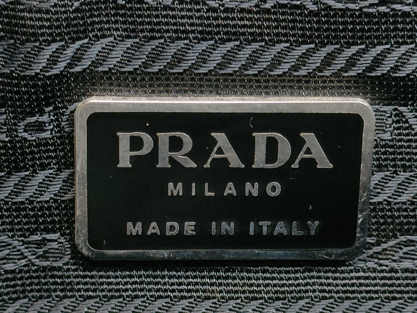 PRADA Nylon Hand Tote Bag with Triangle Logo
