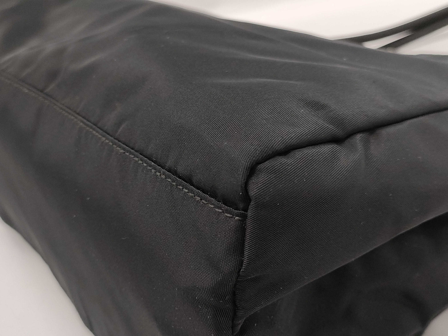 PRADA Nylon Hand Tote Bag with Triangle Logo