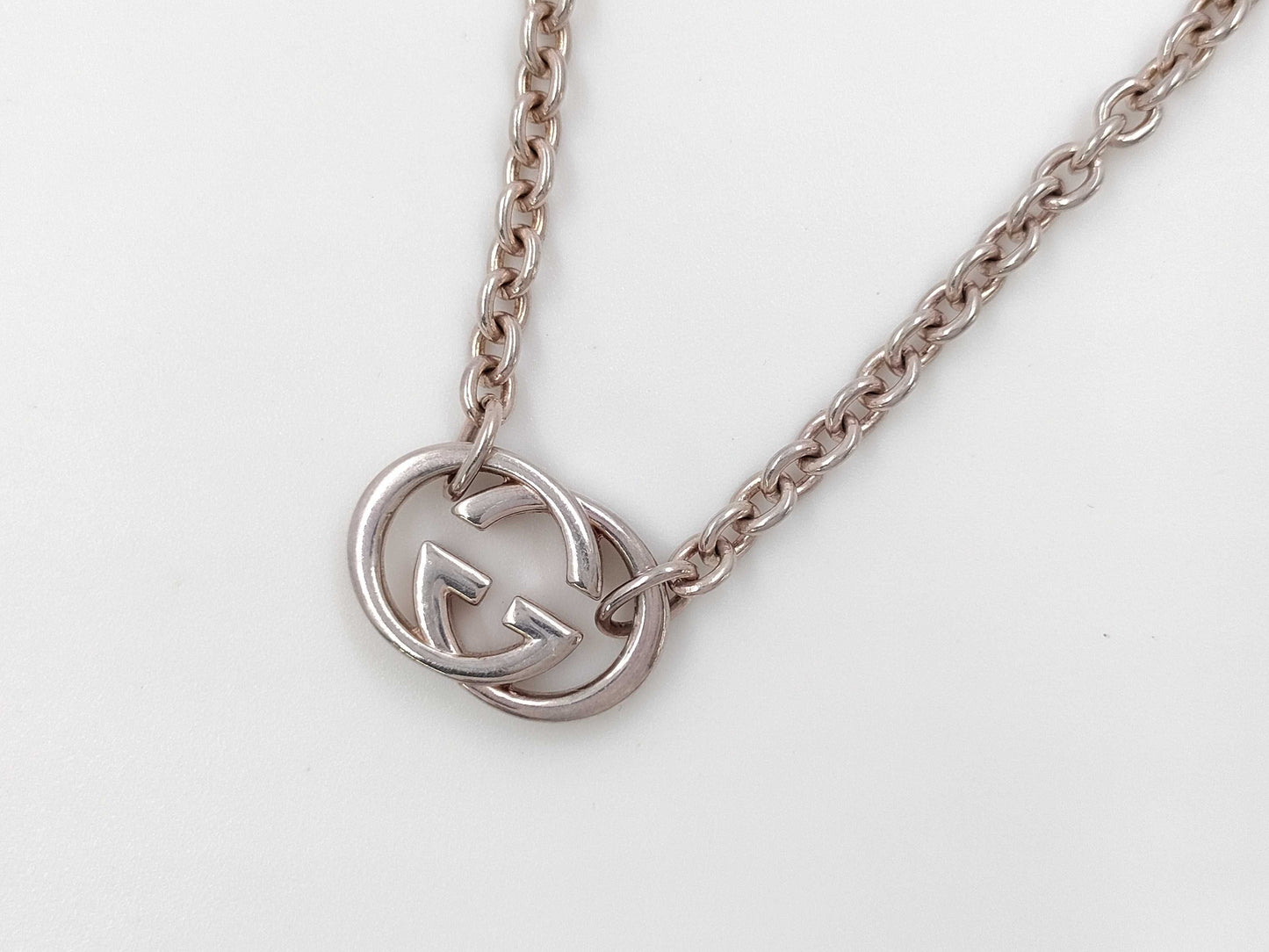 GUCCI GG Logo/Interlocking SV925 28.6g Necklace