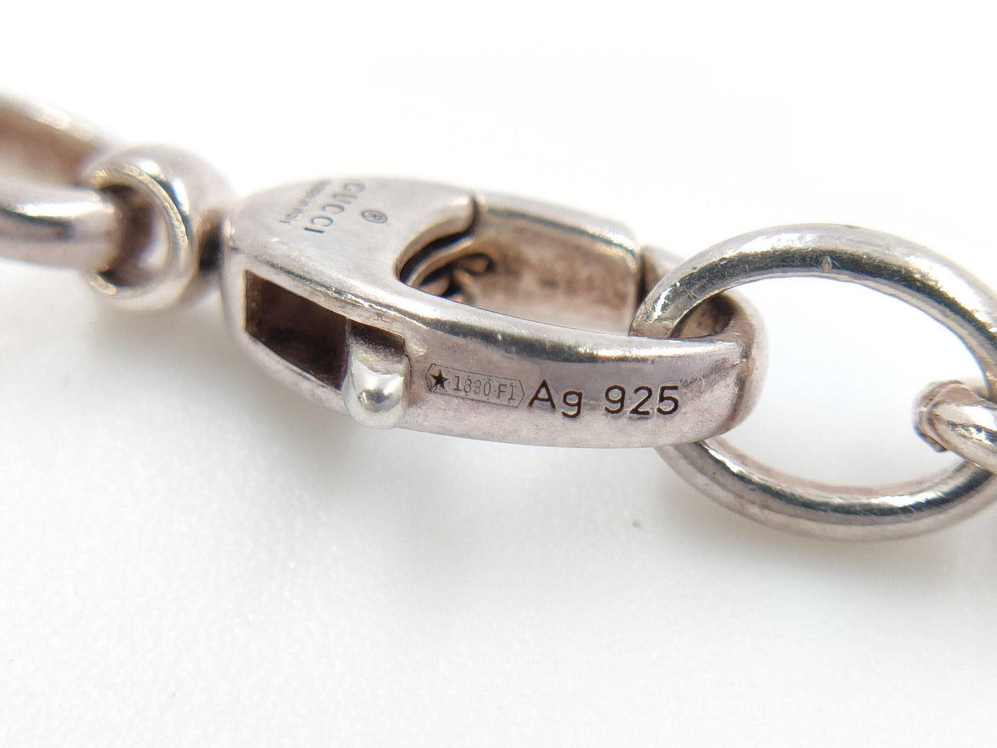 GUCCI GG Logo/Interlocking SV925 28.6g Necklace