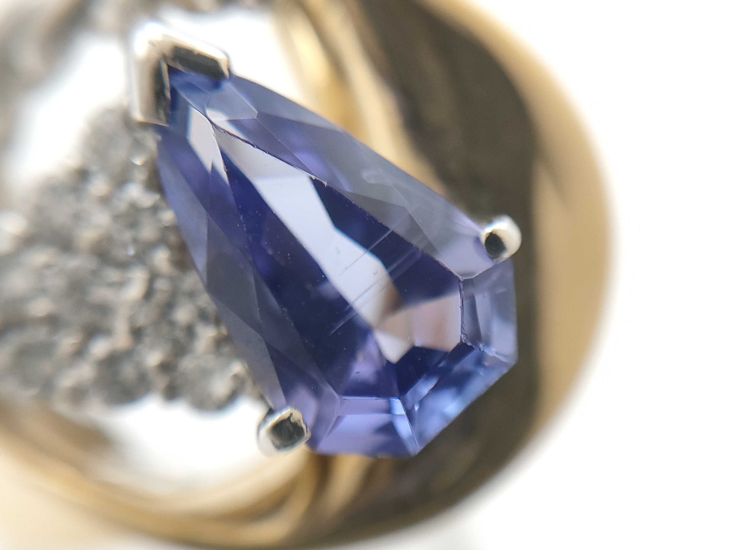 TZ2.48ct D0.41ct K18/Pt900 18.6g Ring
