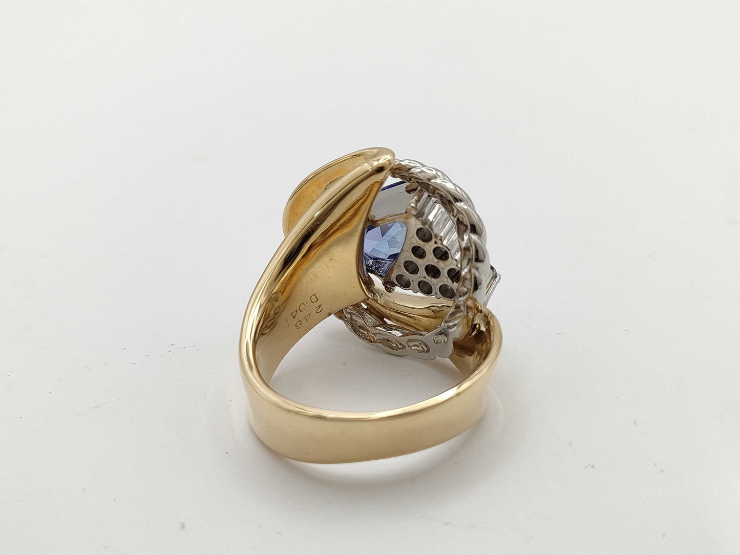 TZ2.48ct D0.41ct K18/Pt900 18.6g Ring