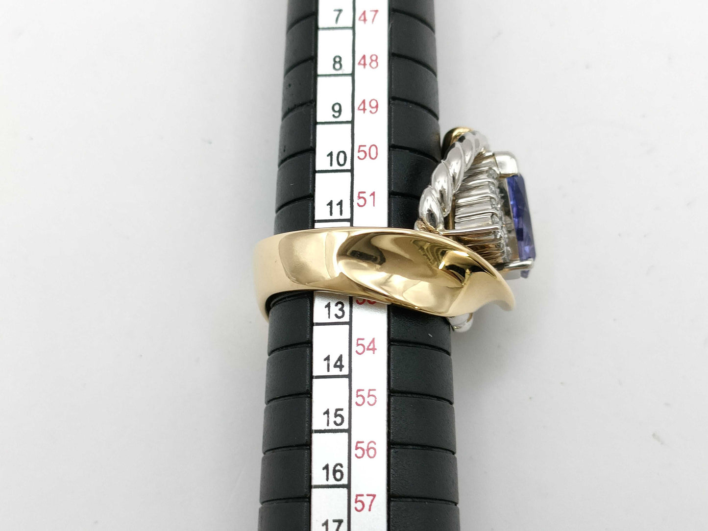 TZ2.48ct D0.41ct K18/Pt900 18.6g Ring