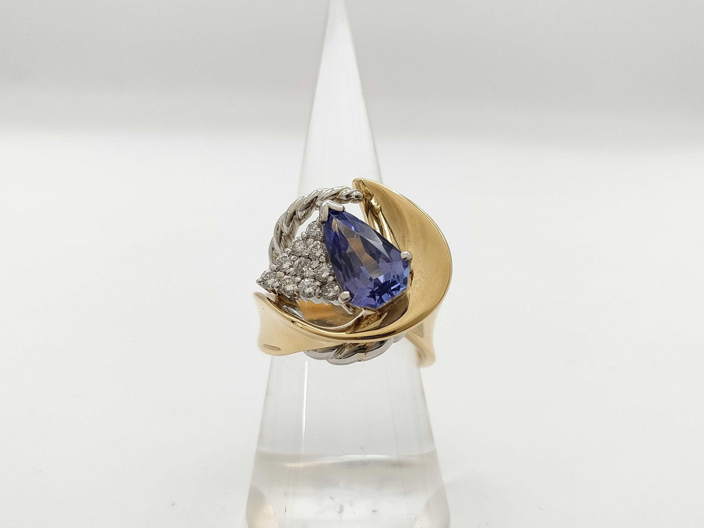 TZ2.48ct D0.41ct K18/Pt900 18.6g Ring