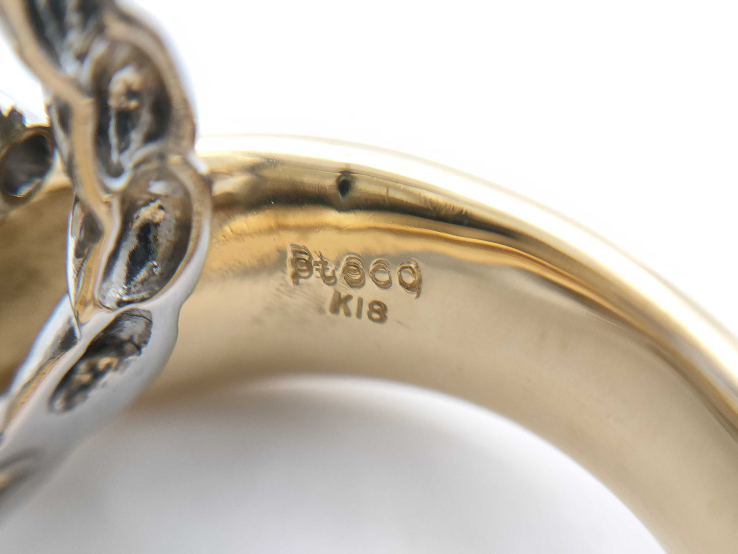 TZ2.48ct D0.41ct K18/Pt900 18.6g Ring