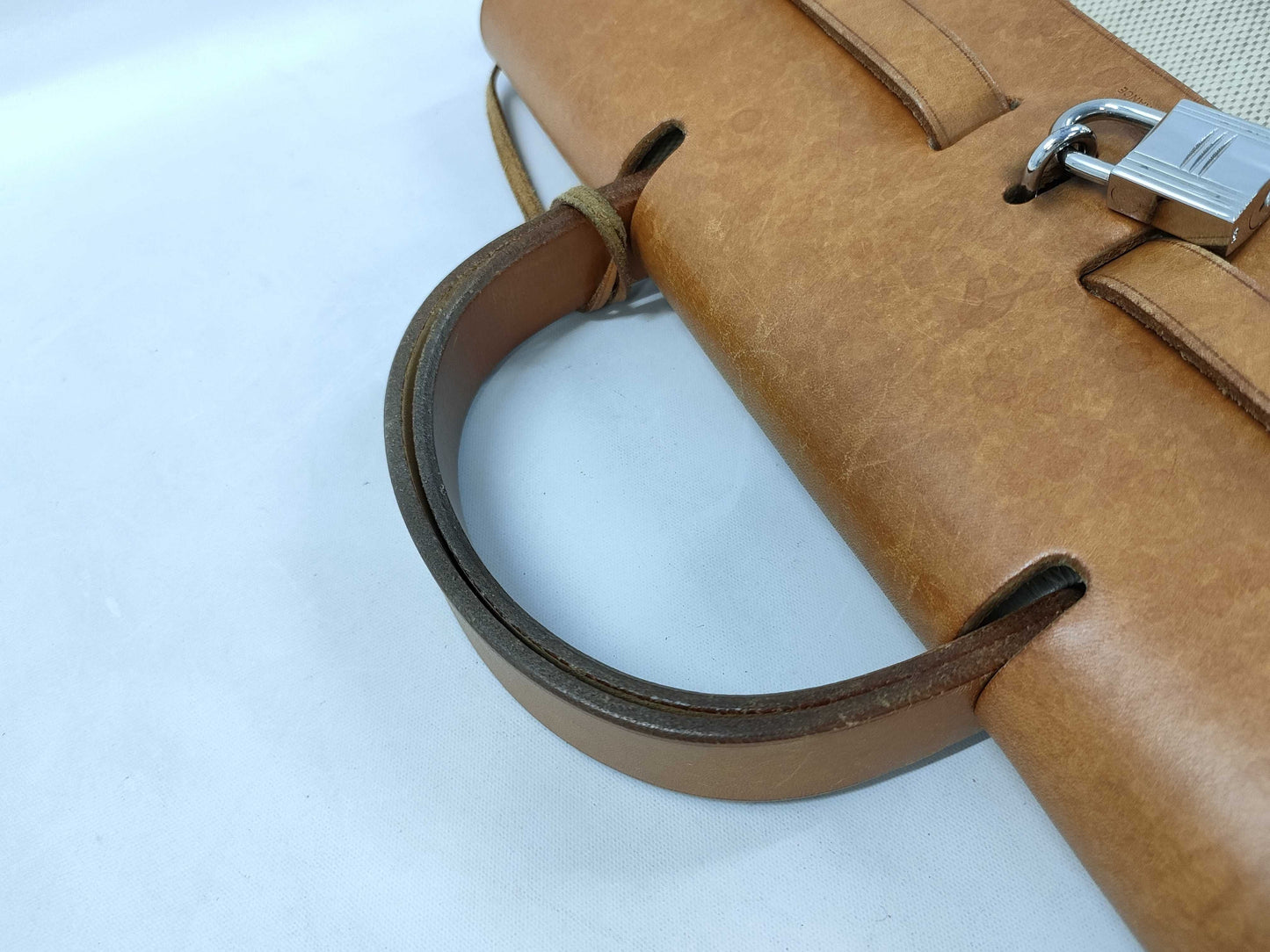 HERMES Airbag Ad PM Toile Silver Hardware B Engraving Interchangeable Bag, Clasp Included Handbag