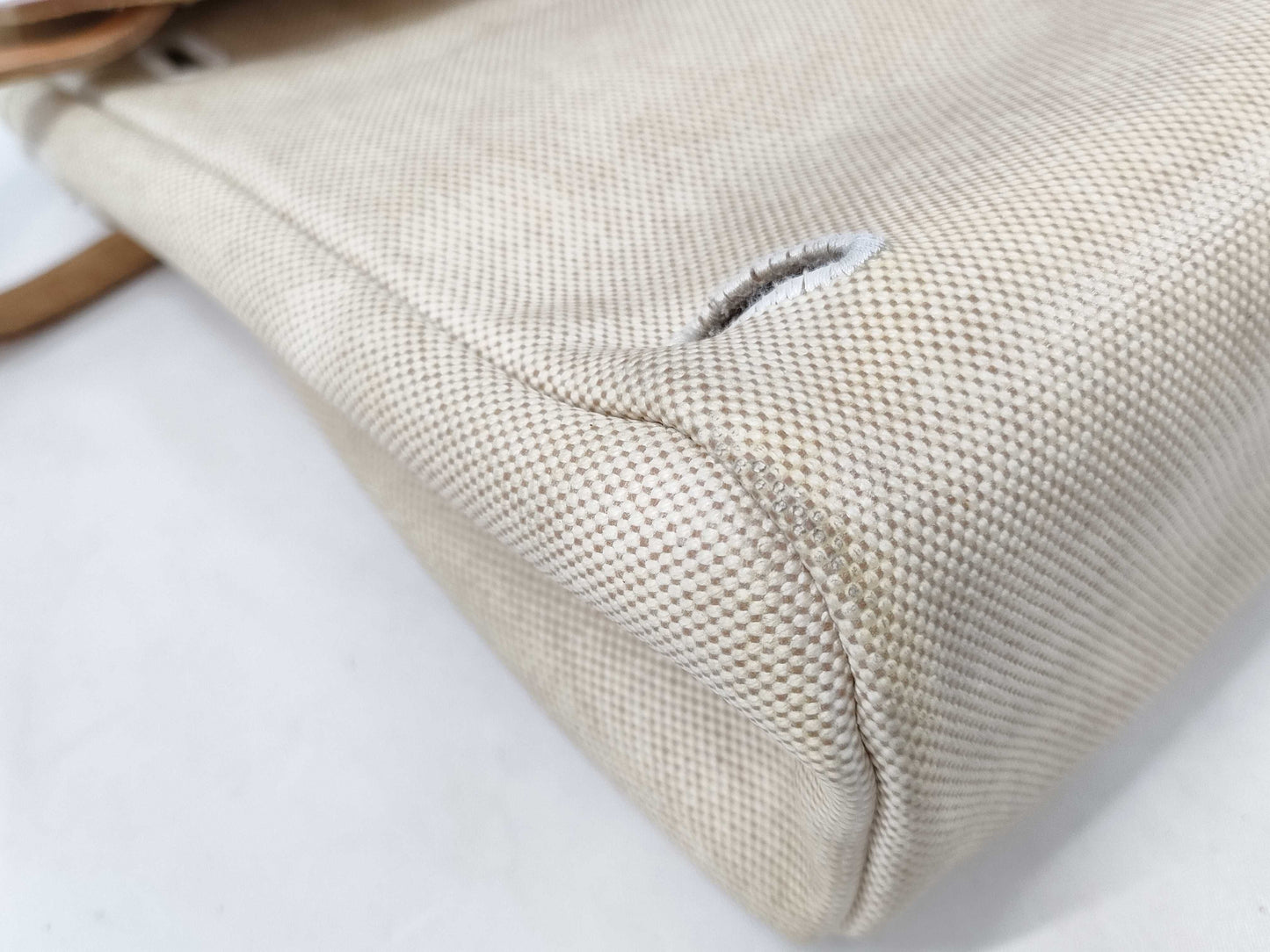 HERMES Airbag Ad PM Toile Silver Hardware B Engraving Interchangeable Bag, Clasp Included Handbag
