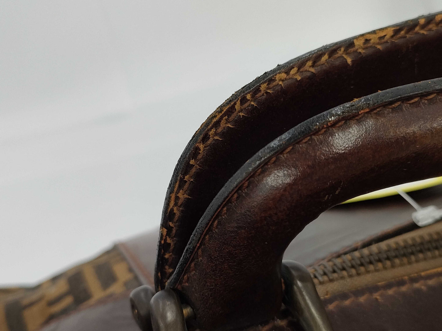 FENDI Zucca pattern old Zucca Boston bag/torn Boston bag