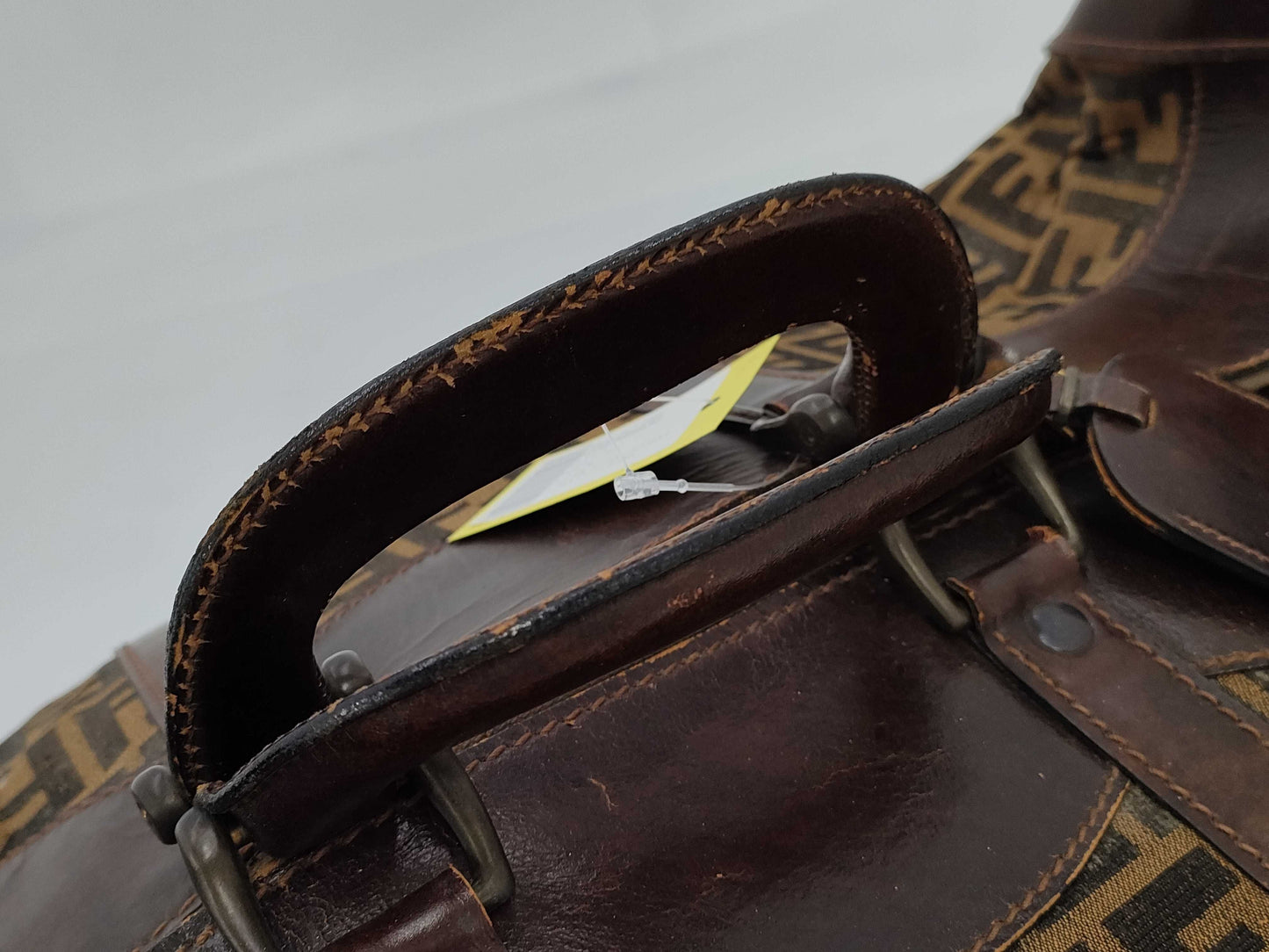 FENDI Zucca pattern old Zucca Boston bag/torn Boston bag