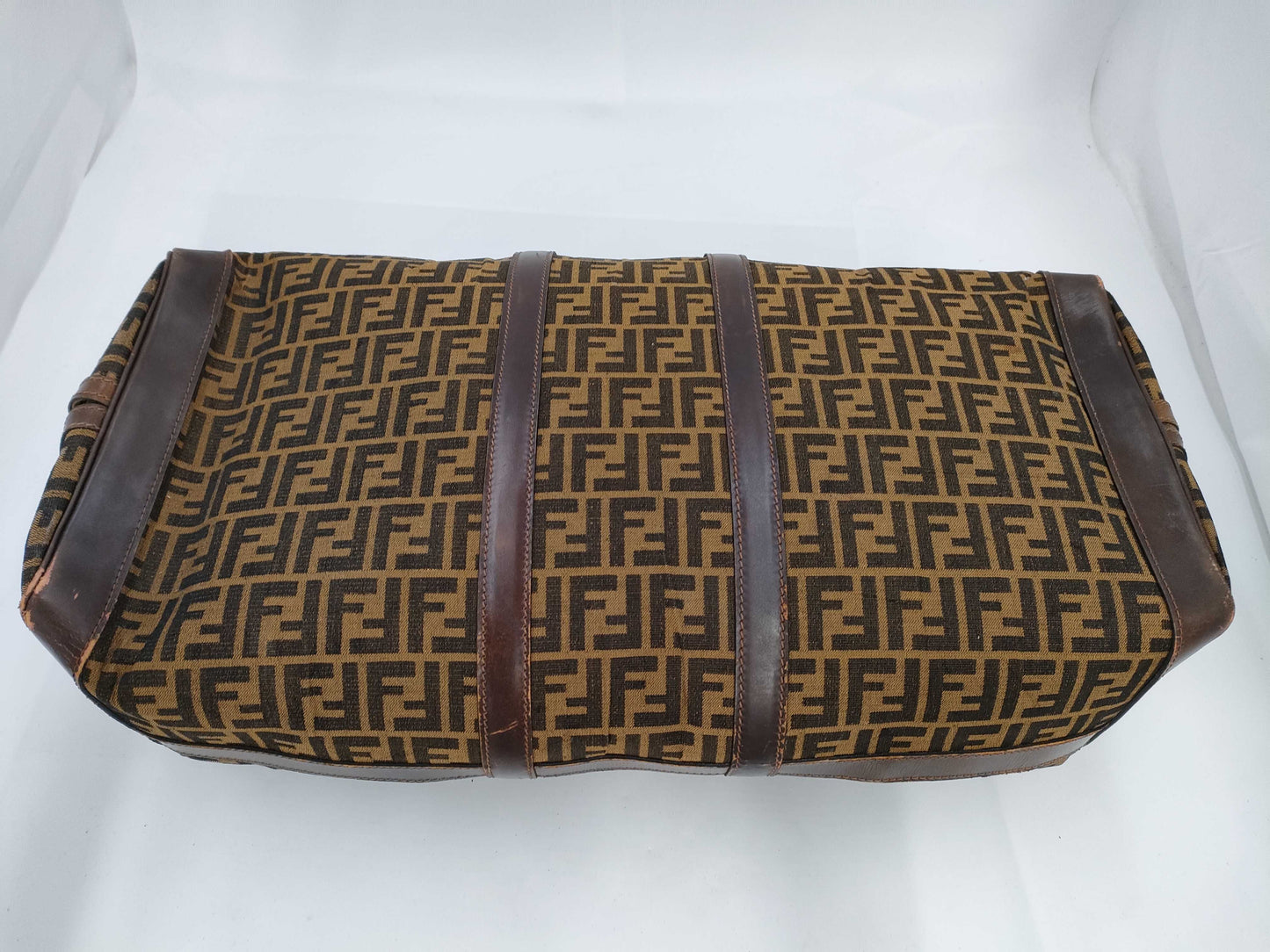 FENDI Zucca pattern old Zucca Boston bag/torn Boston bag