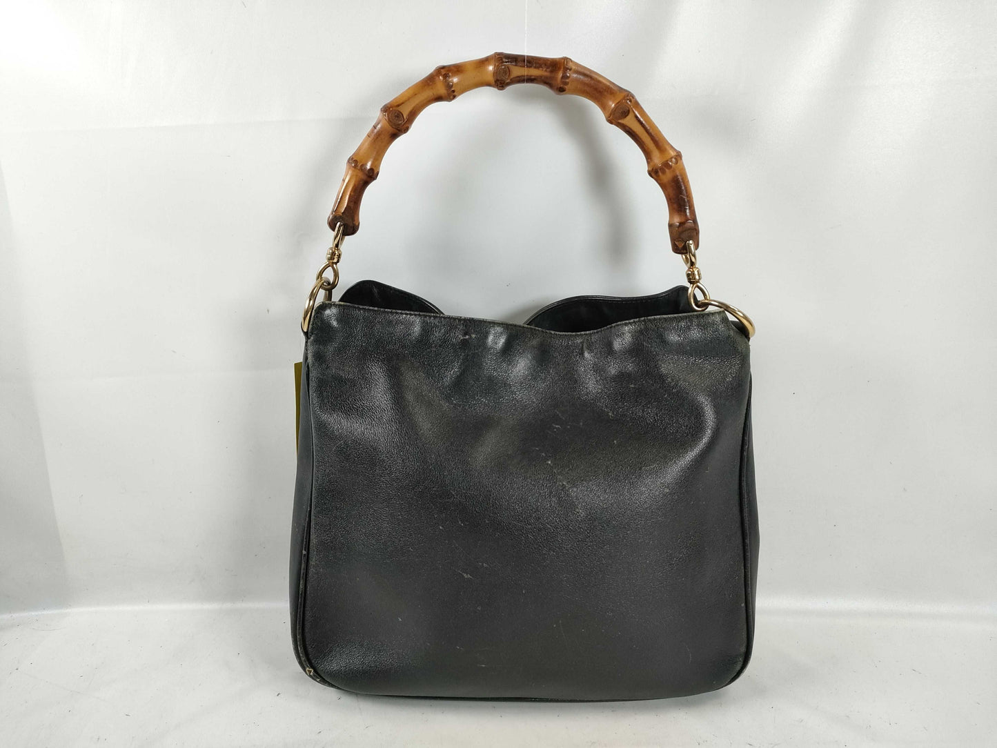 GUCCI Bamboo Leather One-Shoulder Bag Handbag